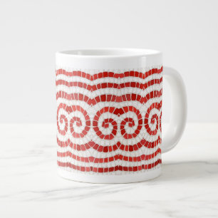 RED IONIC MOSAIC Big White Mug