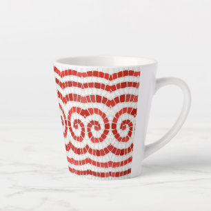 RED IONIC MOSAIC Latte Mug