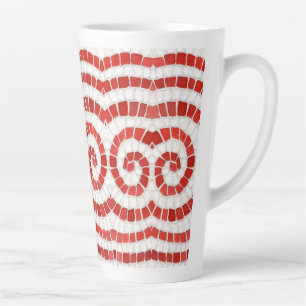 RED IONIC MOSAIC Tall Latte Mug