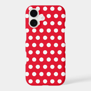 Red iPhone Case with White Polka Dot
