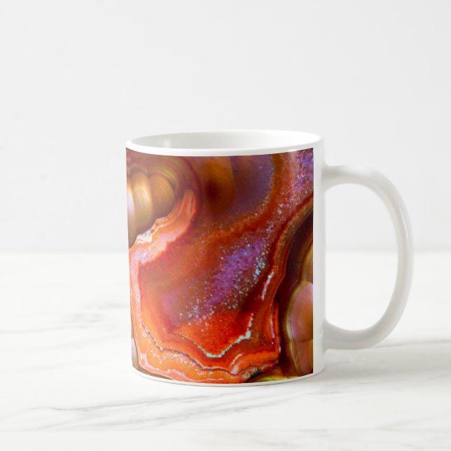 Red iridescent Fire Opal Coffee Mug (Right)