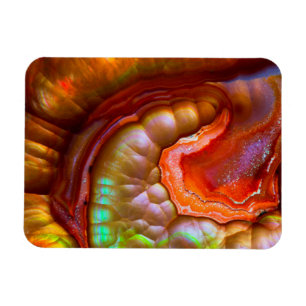 Red iridescent Fire Opal Magnet