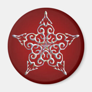 Red Iridescent Star Magnet