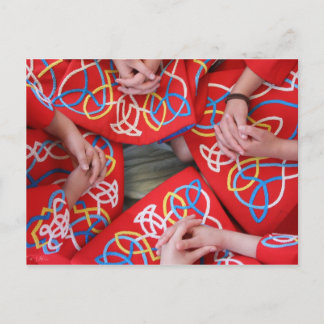 Red Irish Dance Dress Postcard
