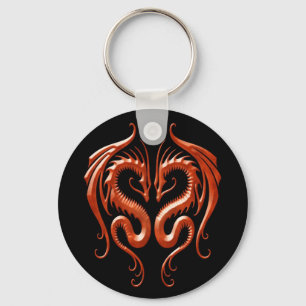 Red Iron Dragons Key Ring