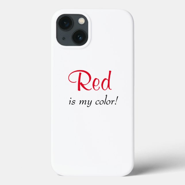 Red Is My Colour Cute Quote  Case-Mate iPhone Case (Back)