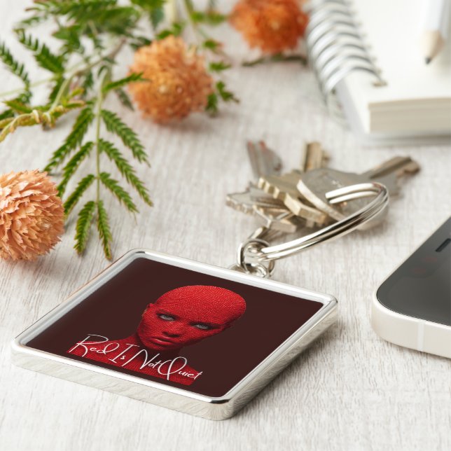 Red Is Not Quiet Key Ring (Side)