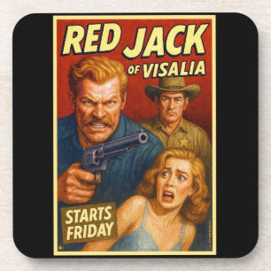 "RED JACK OF VISALIA" COASTER. #1 OF 6. COASTER