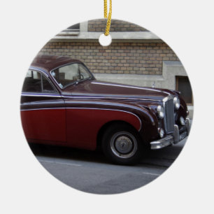 Red Jaguar Mark IX Ceramic Tree Decoration