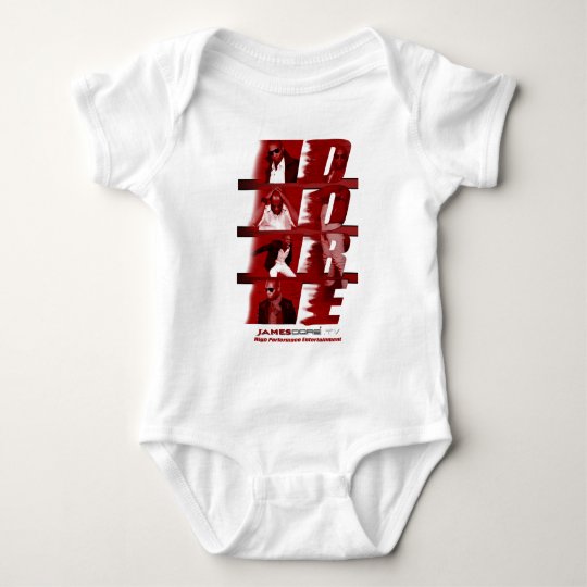 RED James Dore' Infant Onsie White Baby Bodysuit
