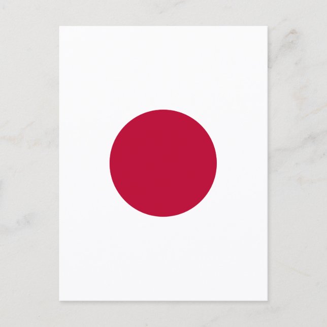 Red Japan Sun Holiday Postcard (Front)