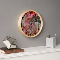 Red Japanese Maple Leaves and Bamboo