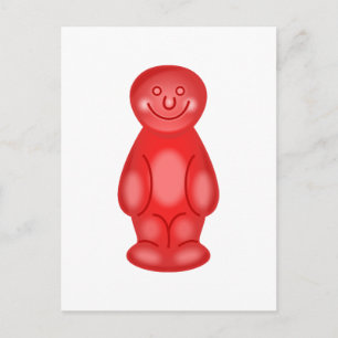 Red Jelly Baby Postcard