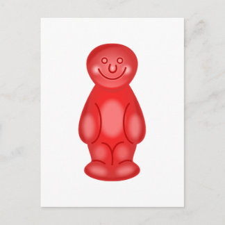 Red Jelly Baby Postcard