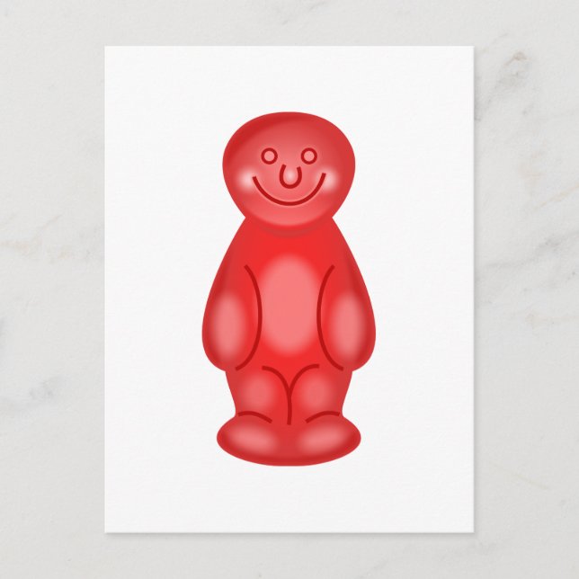 Red Jelly Baby Postcard (Front)