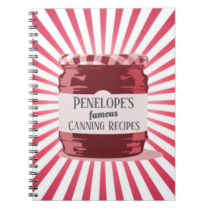 Red Jelly Jar Your Famous Canning Recipes  Notebook