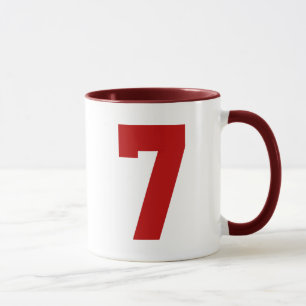 Red Jersey Number 7 Mug