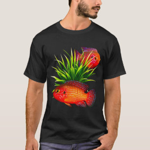 Red Jewel Cichlids Dwarf Cichlid Fish Freshwater A T-Shirt
