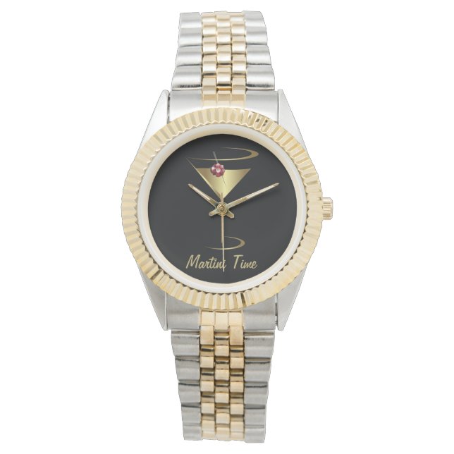 Red Jewel Gold Metallic-Time for Martini Watch (Front)