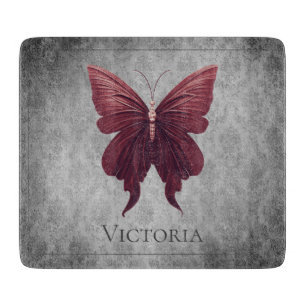 Red Jewelled Butterfly Cutting Board