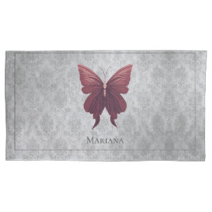 Red Jewelled Butterfly Pillowcase