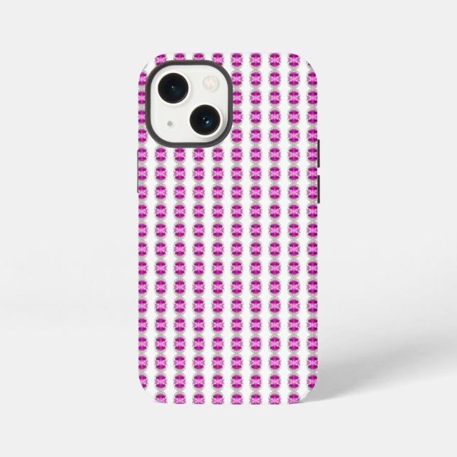 Red jewellery pattern iPhone case (Back)
