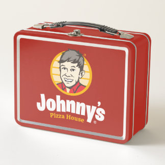 Red Johnny's Pizza House Metal Lunch Box
