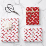 Red JOY Bold Typography Pattern Modern Christmas Wrapping Paper Sheet<br><div class="desc">Add a festive accent to your holiday gifts with these customisable Christmas wrapping sheets. They feature the word "JOY" in bold red typography. Personalise by adding your details. These custom holiday wrapping sheets are perfect for your Christmas gifts. Matching items are available.</div>