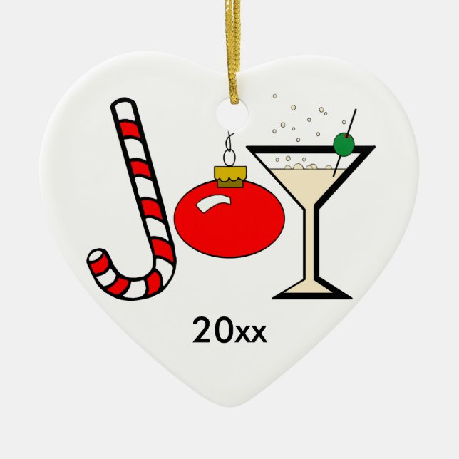 Red Joy Of Christmas Keepsake Ornament (Front)