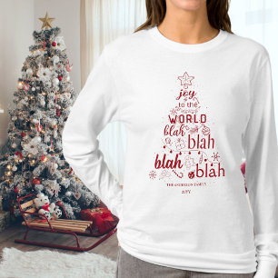 Red Joy to the World I Forgot The Lyrics Family  T-Shirt