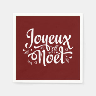 Red Joyeux Noel  Napkin