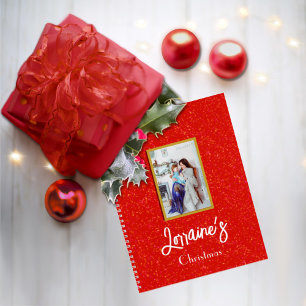 Red Joyoux Noel Spiral Notebook