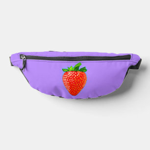 Red Juicy Strawberry in Pop Art Style Bum Bags