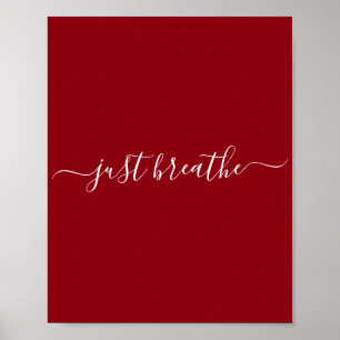 Red Just Breathe Script Poster