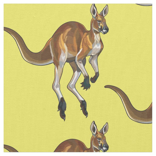 red kangaroo fabric (Close Up)