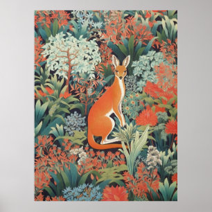 Red kangaroo in the Australian bush Poster
