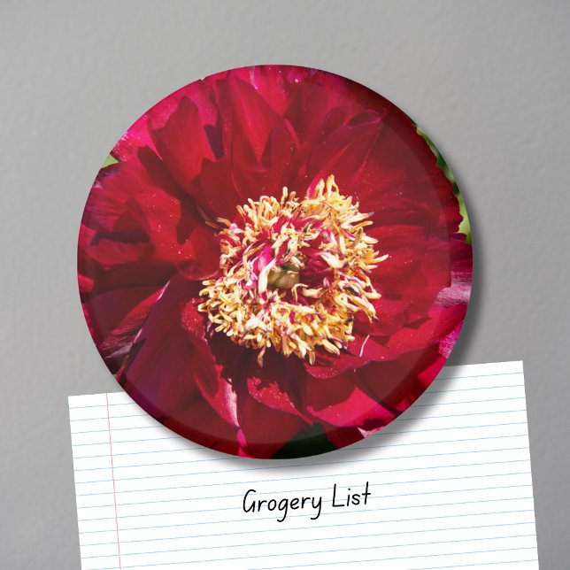 Red Karl Rosenfield Peony Magnet (Creator Uploaded)
