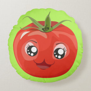 Red kawaii tomato Pillow