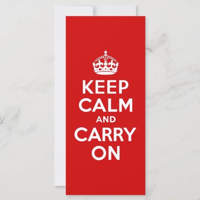 Red Keep Calm and Carry On (Front)