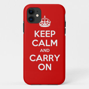 Red Keep Calm and Carry On iPhone 5 Case