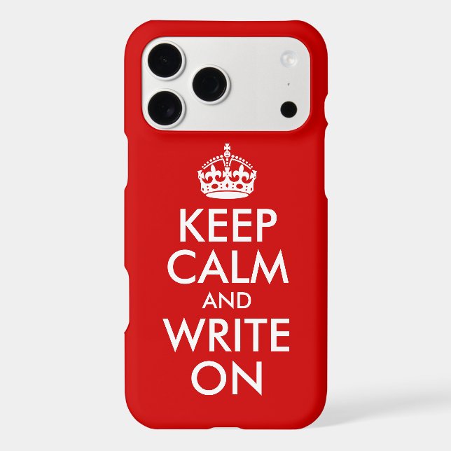 Red Keep Calm and Write On (Back)