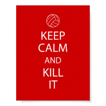Red Keep Calm Volleyball Poster