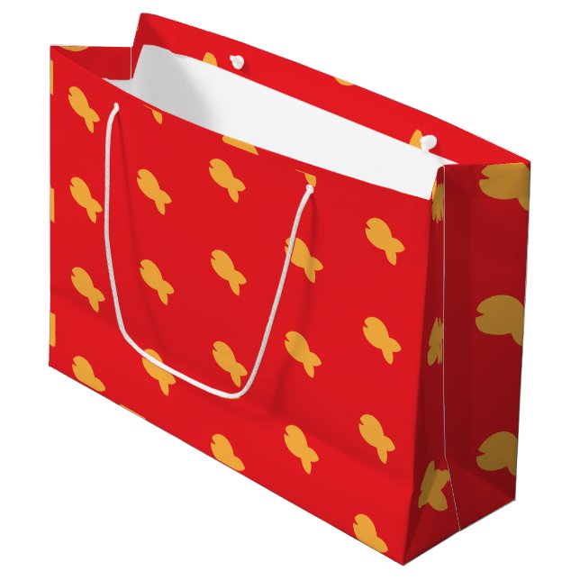 Red Kids   Large Gift Bag (Front Angled)