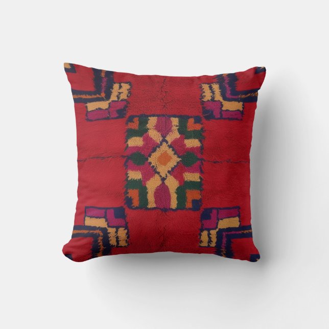 Red Kilim Throw Pillows: A Perfect Blend  Cushion (Front)
