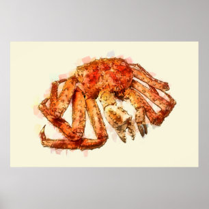 RED KING CRAB POSTER