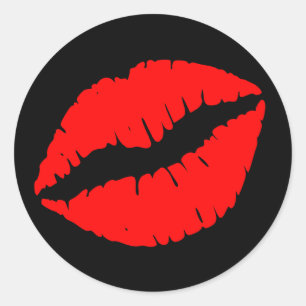 Red Kiss Classic Round Sticker