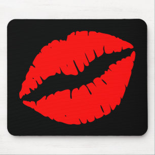 Red Kiss Mouse Mat