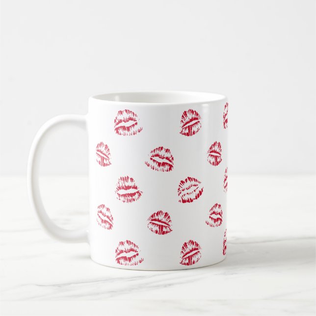 Red kisses coffee mug (Left)