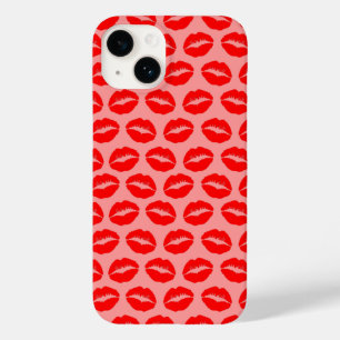 Red Kissy Lips Case-Mate iPhone 14 Case