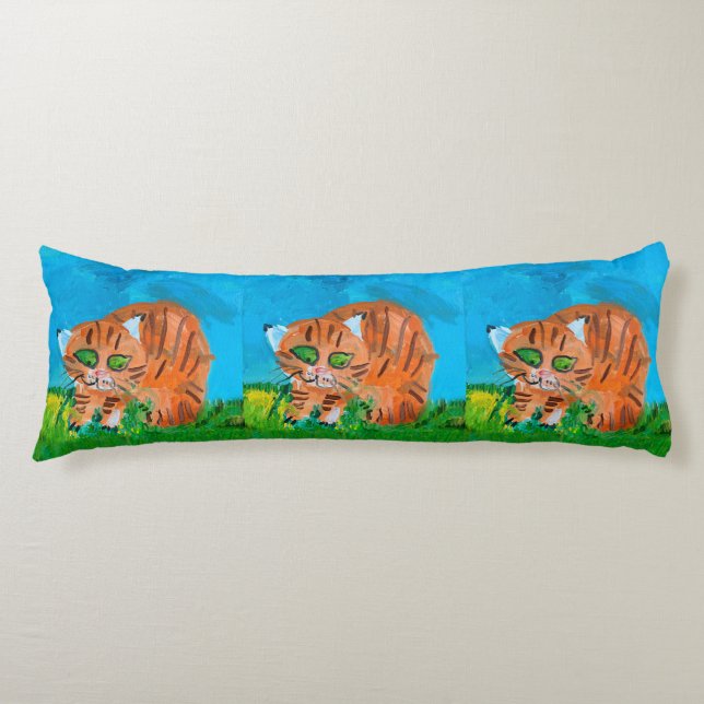 Red Kitten Body Cushion (Front)